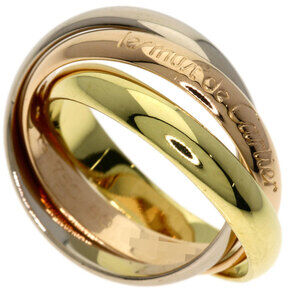CARTIER 18k Yellow Gold Trinity Ring #50